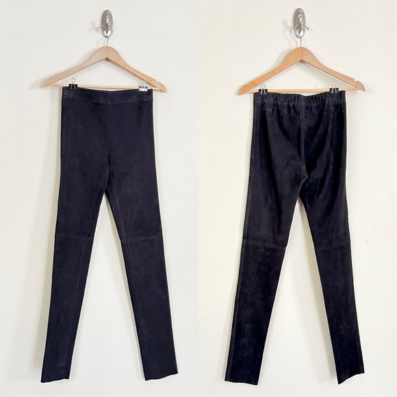 CHARLOTTE BRODY Suede Leather Leggings in Black - Picture 3 of 6